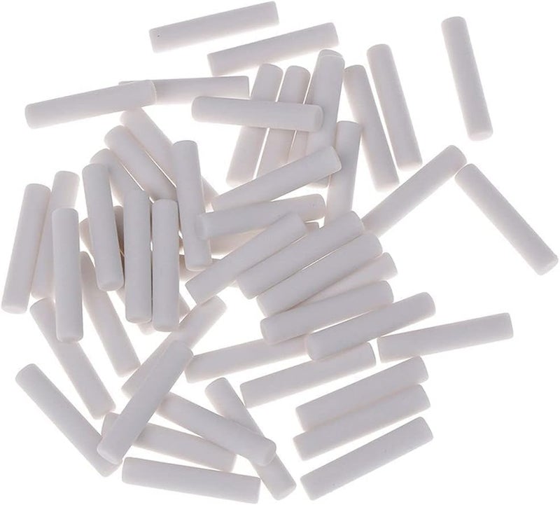aoukoslt 50PCS White Cylinder Eraser Refills (5x25mm) - Premium Rubber Mechanical Pencil Erasers for Sketching, School and Office Supplies - Image 1